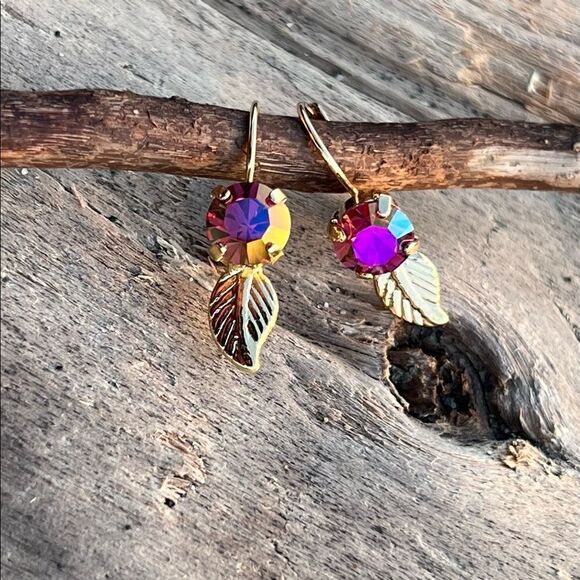 Handcrafted earrings with Swarovski crystal - Picture 2 of 5